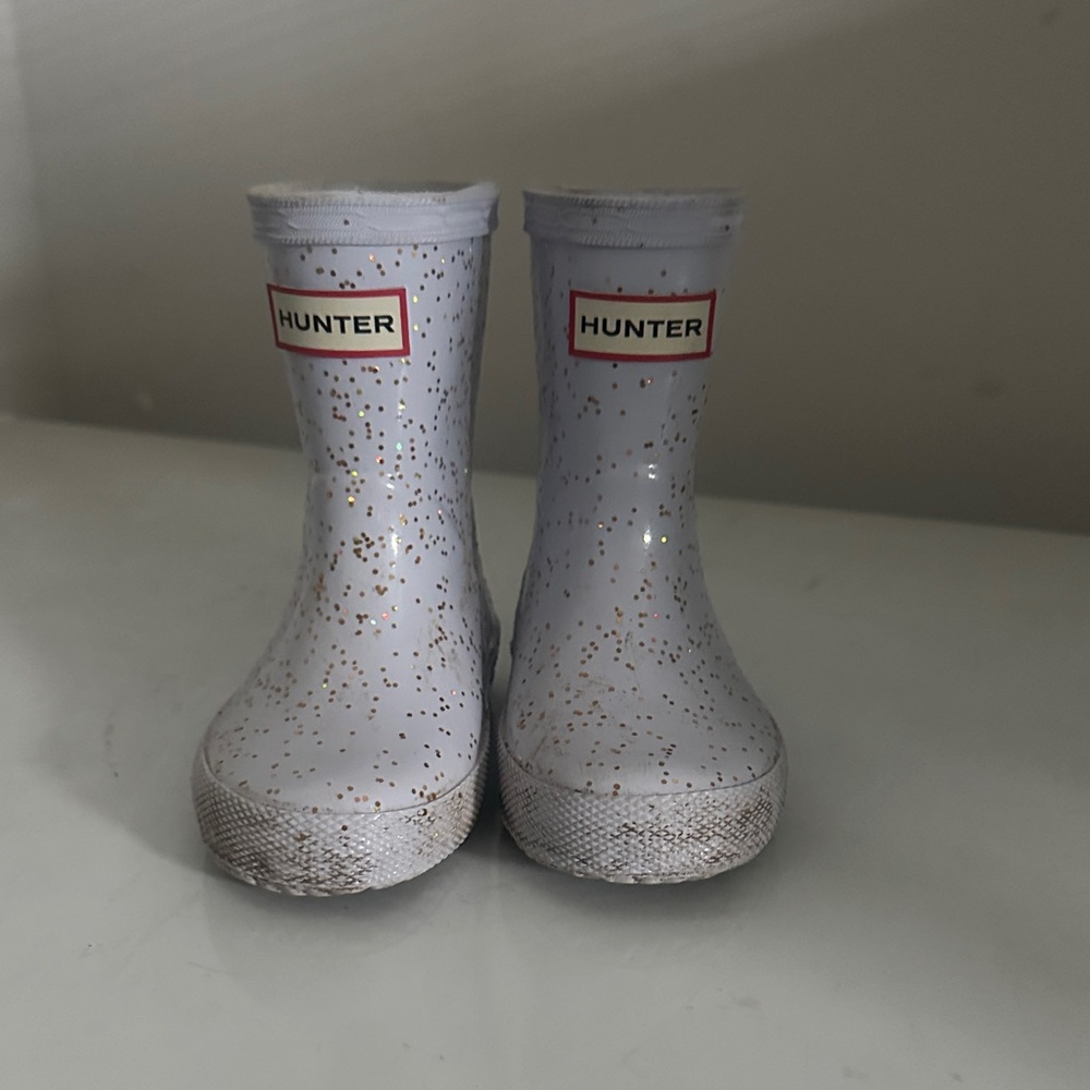 Hunter Kids Sparkle Rain Boots - light purple